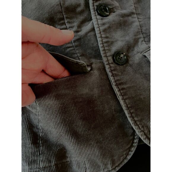 ~ Crewcuts Boys' 3 yrs Corduroy Ludlow Blazer Gray Grey Soft Pockets Warm Boy's - Picture 2 of 16